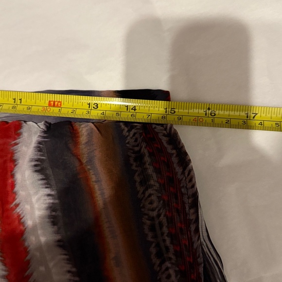 Maurices Multicolor Striped Midi High-Low Skirt Women’s M Mini Maxi Red Purple - Picture 4 of 4